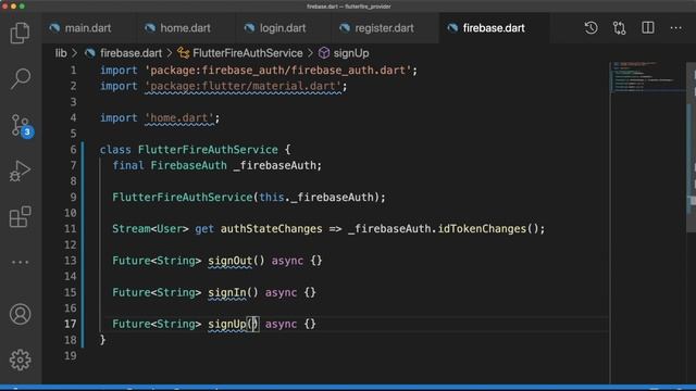 FlutterFire: Auth Template With Provider