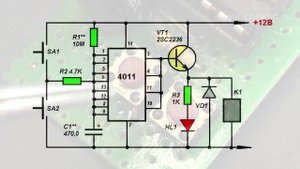 Простой таймер на микросхеме CD4011