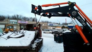 Погрузчик фронтальный на МТЗ Алтын 1500. Испытания