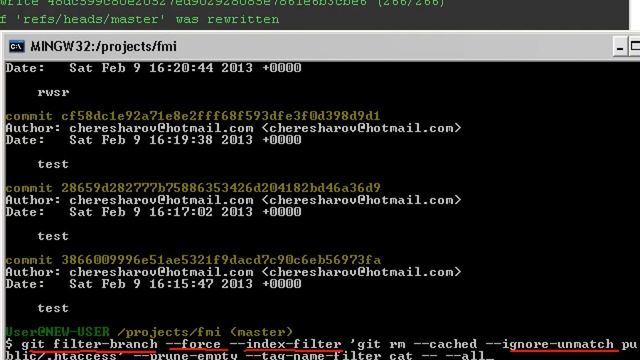 GitHub Remove the sensitive data from the repo смотреть онлайн
