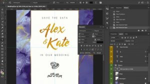 Tutorial Video - How to create Wedding Invitation flyer template in Photoshop