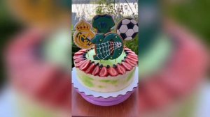 Красивый торт! Украшение на торт! Футбольная тема!