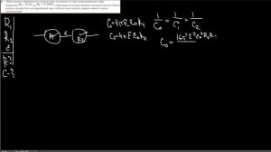 Найти емкость сферического конденсатора, состоящего из двух концентрических сфер радиусами м и м.