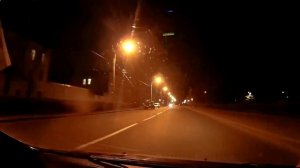 Тест экшн камеры SJCam SJ4000 в качестве автомобильного видеорегистратора ночью