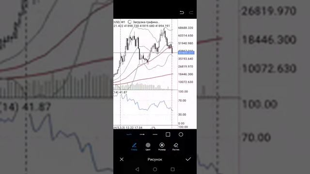 Трейдер Илья - разбор графика BTC на недельном таймфрейме. Группа трейдеров Хомячья шерсть смотреть онлайн