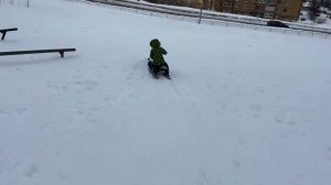 Снегокат трюк челендж