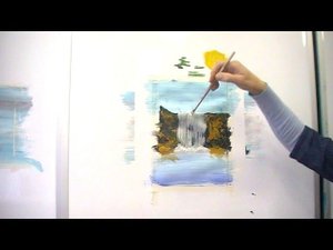 Водопад. Правополушарное и интуитивное рисование