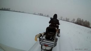 Катание на снегоходе с детьми часть 2