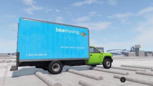 BeamNG Drive - Loaded D45 Box Truck Suspension Test on the Gridmap V2