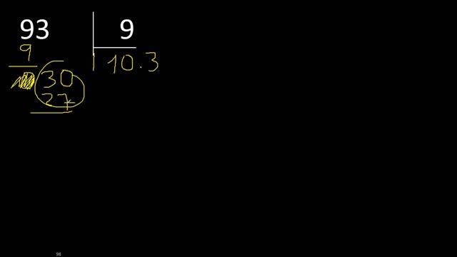 Dividir 93 entre 9 , division inexacta con resultado decimal . Como se dividen 2 numeros смотреть онлайн