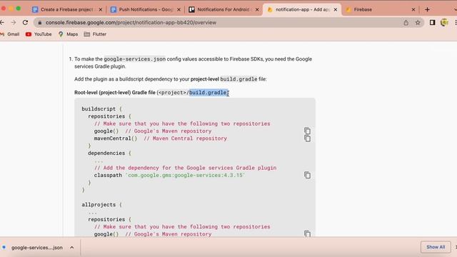 Flutter Push Notification Tutorial | Part 1 | Configuring Project in Firebase