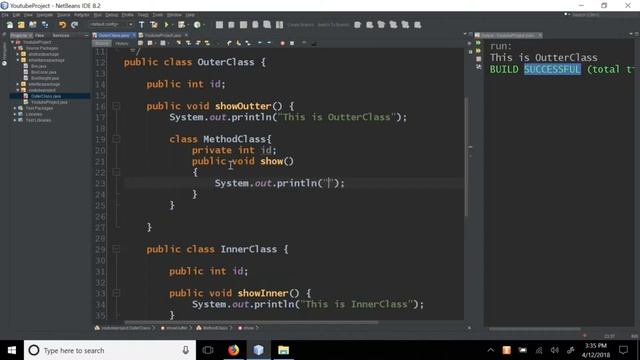 JAVA Bangla Tutorials 40 - JAVA Method Inner Class