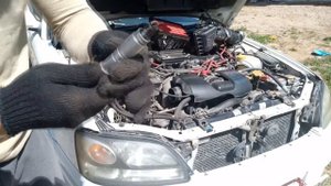 Замена свечей зажигание.Spark plugs. EJ206 Twin Turbo Subaru Legacy . (Развеем Миф)