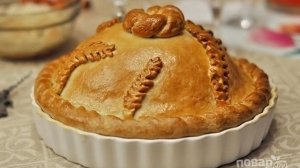 Курник из песочного теста