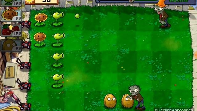 Прохождение Plants vs Zombies (Растение против Зомби) 1-6 уровень