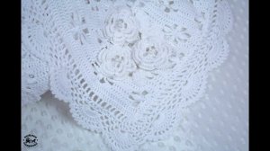 Плед для новорожденного "белоснежный сон". Вязанное одеяло для малыша