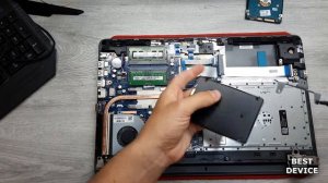 Апгрейд, как разобрать ноутбук HP 250 G6 замена термопасты, установка SSD + HDD