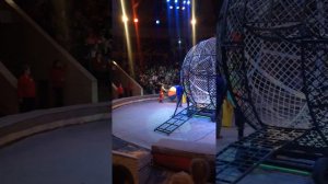 Цирк выступление клоунов с мячом