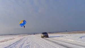 Буксировка парашюта