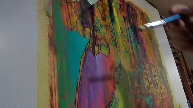 Clematis abstract intuitive art process