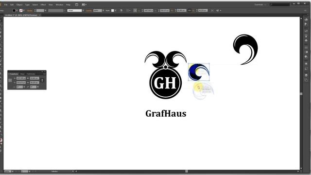 Процесс создания логотипа GrafHaus