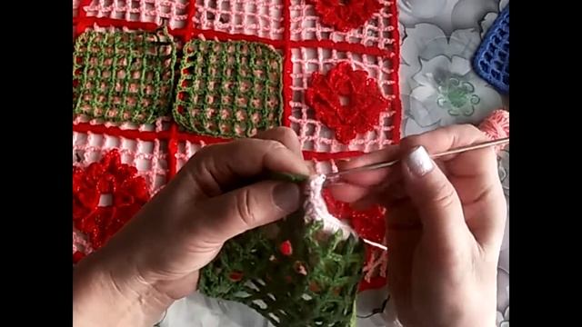 Вязание Салфетки из мотивов на филейной сетке смотреть онлайн