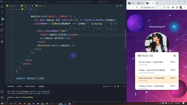 ReactJS Custom Music Player - React Hooks Tutorial