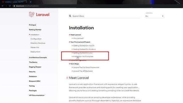 How to install Laravel 8 for Beginner