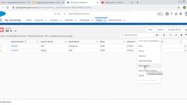 22 List views in salesforce lightning experience | Salesforce Training Videos