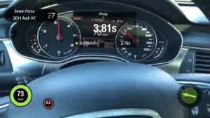 Замер скорости Ауди А7 . Разгон 0 -100 км/ч на прибор dragy