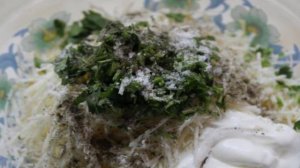 Лаваш с сыром и кинзой