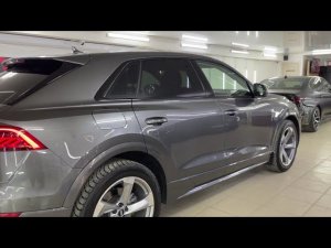 Audi Q8 - полировка кузова, нанесение керамики, переклейка пленки на молдингах, покраска элементов