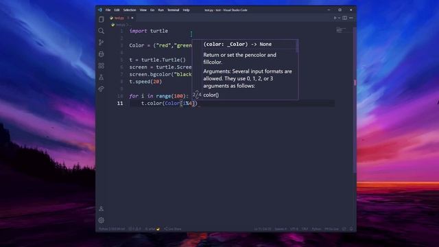 python turtle graphics | python tricks | python turtle drawing