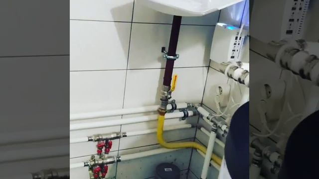 Газовый настенный котел Vaillant резервный электрический.