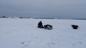 По первому льду на Мотобуксировщике МУЖИК
