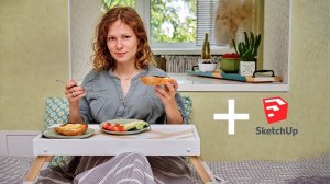 Modern Serving Tray with Collapsable Legs + Free SketchUp plan