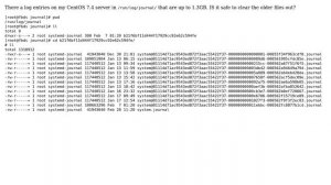 Unix & Linux: Safe to clear files in /run/log/journal CentOS 7.4