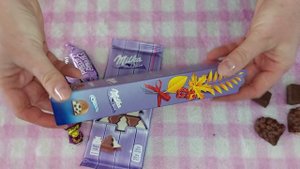 фиолетовый набор шоколадных сладостей Милка.mp4