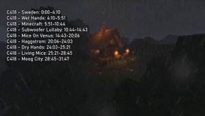 C418   Minecraft Music Slowed Down ? With Rain ?️ 1 hour