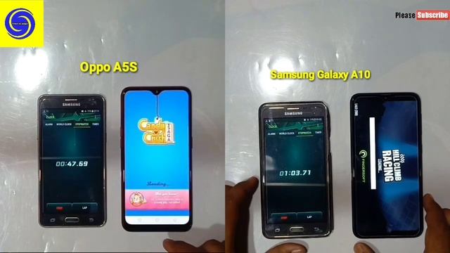 Oppo A5S vs Samsung Galaxy A10 Speed Test comparison смотреть онлайн