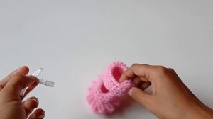 пинетки спицами СНЕЖИНКА. часть 2 размер мини. 16 петель
