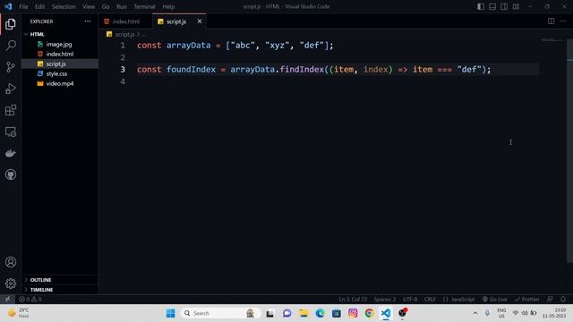 How to use findIndex method with arrays in javascript | Road map to Next JS | Part - 32 | JS