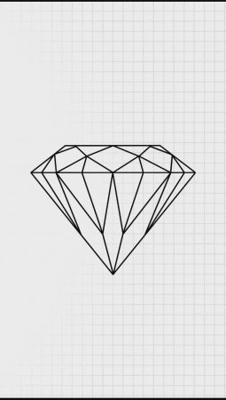 HOW TO DRAW A GEOMETRIC PATTERN \\ как нарисовать бриллиант