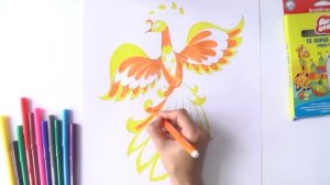 Уроки рисования. Как нарисовать жар-птицу фломастерами ArtBerry | Art School