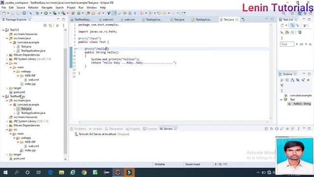 1. Restful WebServices, RestEasy project creation in eclipse смотреть онлайн