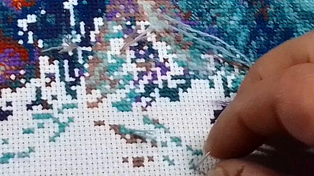 Вышивка крестом. Продвижение медведЯ и вопрос, как вы относитесь к ошибкам в вышивке? смотреть онлайн