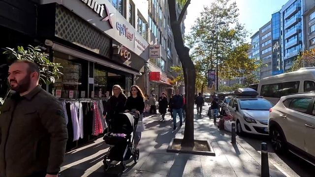 Şişli District Istanbul 2022 10 November Walking Tour|4k UHD 60fps смотреть онлайн