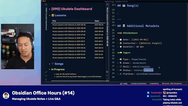 Obsidian Office Hours: Managing My Ukulele Notes and Much More! смотреть онлайн