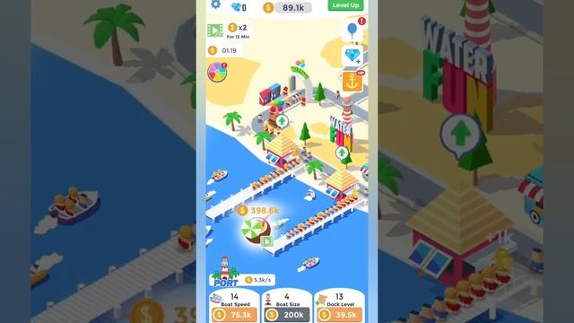 Idle Aqua Park (Level 10) Android Mini Gameplay