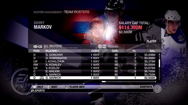 NHL 09 Russia Overall Player Ratings смотреть онлайн